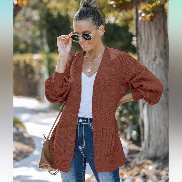 EUC Women's XL oversized chunky cardigan with pockets - Picture 2 of 7